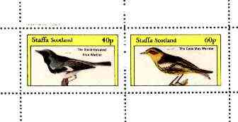 Staffa 1982 Birds #70 (Blue & Cape May Warblers) perf set of 2 values unmounted mint, stamps on birds