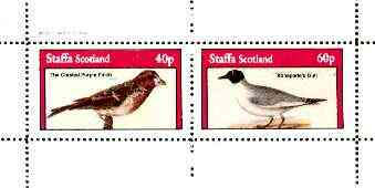 Staffa 1982 Birds #73 (Finch & Gull) perf set of 2 values unmounted mint, stamps on birds 