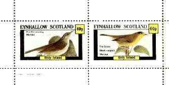 Eynhallow 1982 Birds #33 (Worm-Eating & Black-Capped Warblers) perf set of 2 values unmounted mint, stamps on , stamps on  stamps on birds   