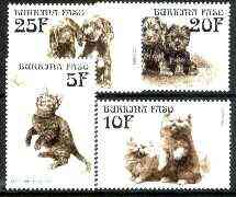 Burkina Faso 1999 Kittens & Puppies set of 4 unmounted mint, stamps on , stamps on  stamps on cats, stamps on dogs