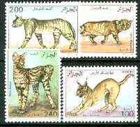 Algeria 1986 Wild Cats set of 4 unmounted mint, SG 917-20*, stamps on cats