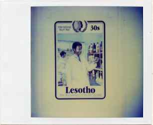 Lesotho 1985 Internatioanl Youth Year - photographic proof of 30s value (Technician in Hospital Laboratory) on sheet with handstamp and signature of approval, almost cert..., stamps on medical, stamps on youth