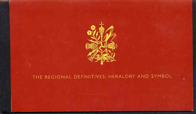 Booklet - Great Britain 2008 50th Anniversary of Country Definitives Â£9.72 Prestige booklet complete and very fine, SG DX43, stamps on heraldry, stamps on arms, stamps on 