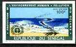 Senegal 1972 Oil Slick 100f (from Environmental Conference) imperf from limited printing unmounted mint, as SG 492, stamps on , stamps on  stamps on energy, stamps on  stamps on  oil , stamps on  stamps on environment