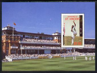 St Vincent - Grenadines 1988 Cricketers $3 m/sheet unmounted mint SG MS 581, stamps on cricket, stamps on sport 