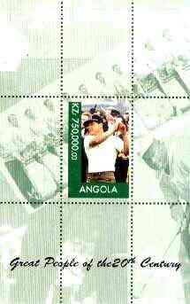 Angola 1999 Great People of the 20th Century - Lee Trevino (Golfer) perf souvenir sheet unmounted mint, stamps on sport, stamps on golf, stamps on millennium, stamps on personalities