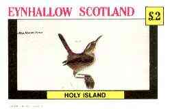 Eynhallow 1982 Birds #36 (Marsh Wren) imperf deluxe sheet (Â£2 value) unmounted mint, stamps on birds, stamps on wren