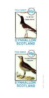 Eynhallow 1982 Birds #38 (Oyster Catcher & Sandpiper) imperf set of 2 values unmounted mint, stamps on , stamps on  stamps on birds, stamps on oyster catcher, stamps on sandpiper