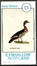 Eynhallow 1982 Birds #38 (Wood Duck) imperf souvenir sheet (£1 value) unmounted mint, stamps on birds, stamps on wood duck
