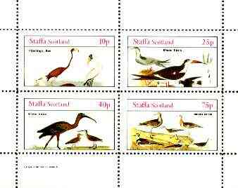 Staffa 1982 Birds #74 (Flamingo, Ibis & Mixed Birds) perf set of 4 values unmounted mint, stamps on birds