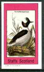 Staffa 1982 Birds #29 (Buffle-head Duck) imperf souvenir sheet (Â£1 value) unmounted mint, stamps on birds, stamps on duck