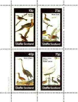 Staffa 1982 Birds #75 (Herons, Thrush, Crane, etc) perf set of 4 values unmounted mint, stamps on , stamps on  stamps on birds, stamps on herons, stamps on thrush