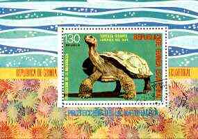 Equatorial Guinea 1977 South American Animals (Giant Tortoise) perf m/sheet fine cto used, MI BL 273, stamps on animals, stamps on tortoises