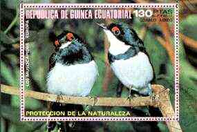 Equatorial Guinea 1976 European Birds (130p) perf m/sheet fine cto used, MI BL 236, stamps on birds