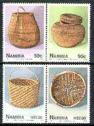 Namibia 1997 Basket Work set of 4 unmounted mint, SG 733-36*, stamps on , stamps on  stamps on crafts, stamps on  stamps on artefacts