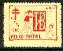 Brazil 1960 Anti TB label unmounted mint (Liga Rio Grandense Contra A Tuberculose), stamps on , stamps on  stamps on cinderella, stamps on tb, stamps on diseases, stamps on medical, stamps on 