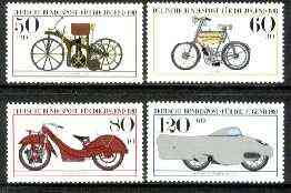 Germany - West 1983 Youth Welfare - Motor Cycles set of 4 unmounted mint, SG 2018-21, stamps on motorbikes, stamps on children