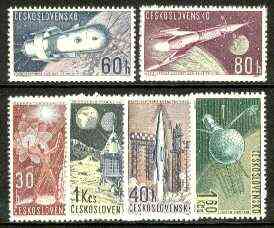 Czechoslovakia 1962 Space Research (2nd series) set of 6 unmounted mint SG 1285-90, stamps on space