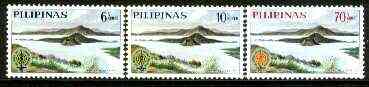Philippines 1962 Malaria Eradication set of 3 unmounted mint SG 921-23, stamps on medical, stamps on diseases, stamps on lakes