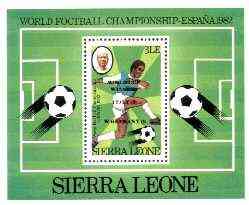 Sierra Leone 1982 World Cup Football opt m/sheet unmounted mint, SG MS 729, stamps on , stamps on  stamps on football, stamps on  stamps on sport