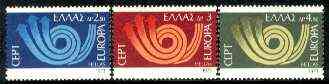 Greece 1973 Europa set of three unmounted mint SG 1249-51, stamps on , stamps on  stamps on europa