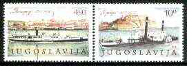 Yugoslavia 1979 Danube Conference set of two paddle-steamers fine used, SG 1910-1911, stamps on ships