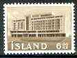 Iceland 1962 Agricultural Headquarters 6k brown from building set unmounted mint, SG 394, stamps on , stamps on  stamps on buildings, stamps on agriculture, stamps on farming