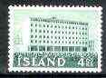 Iceland 1962 Fishing Research Institute 4k green from building set unmounted mint, SG 393, stamps on , stamps on  stamps on buildings, stamps on fishing