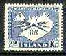 Iceland 1956 Anniversary of Icelandic Telegraph Service unmounted mint, SG 343*, stamps on , stamps on  stamps on telegraph, stamps on communications, stamps on maps