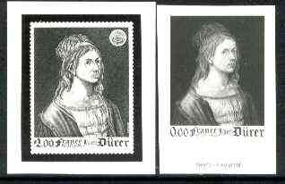 France 1980 Philexfrance 82 (Self Portrait of Durer) photo marquette (stamp sized black & white photographic proof) of original artwork, slightly different to issued stamp, with value expressed as 0.00, as SG 2371, exceptionally rare, stamps on , stamps on  stamps on arts, stamps on durer, stamps on stamp exhibitions