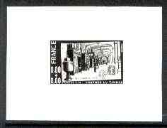 France 1979 Stamp Day (Paris Head PO) photo marquette (stamp sized black & white photographic proof) of original artwork with value expressed as 0.00 + 0.00, as SG 2306, ..., stamps on postal, stamps on stamp on stamp, stamps on stamponstamp