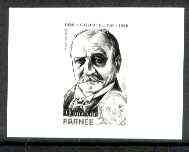France 1979 Red Cross Fund - Georges Courteline (playwright) photo marquette (stamp sized black & white photographic proof) of original artwork with values expressed as 0..., stamps on literature, stamps on theatre, stamps on red cross