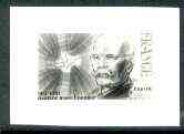 France 1981 Red Cross Fund - Pastor Marc Boegner stamp sized black & white photographic proof of original artwork with value covered with 'Maquette', as SG 2397, exceptionally rare, stamps on , stamps on  stamps on red cross, stamps on religion