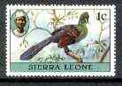 Sierra Leone 1980-82 Turaco 1c (with 1981 imprint) unmounted mint  SG 622B, stamps on birds