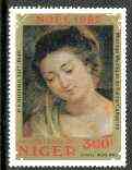 Niger Republic 1982 Mystic Marriage of St Catherine by Rubens 300f from Christmas set unmounted mint, SG 924*, stamps on arts, stamps on rubens, stamps on renaissance