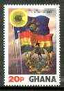 Ghana 1983 Flags 20p from Commonwealth Day set, unmounted mint, SG 1019*, stamps on flags