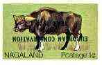 Nagaland 1970 European Conservation Year opt INVERTED on 1969 Ox 1c imperf unmounted mint*, stamps on animals, stamps on oxen, stamps on bovine