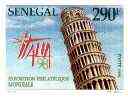 Senegal 1998 'Italia '98' Stamp Exhibition (Tower of Pisa) imperf from limited printing, stamps on , stamps on  stamps on buildings, stamps on monuments, stamps on stamp exhibitions