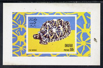 Dhufar 1972 Reptiles (Tortoise) imperf souvenir sheet (50b value) unmounted mint, stamps on animals    reptiles   tortoises