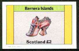 Bernera 1982 Footware imperf deluxe sheet (2 value showing shoe of 1720) unmounted mint