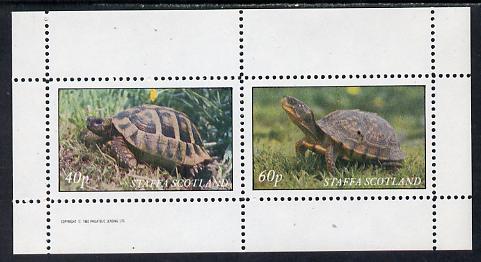 Staffa 1982 Tortoise perf set of 2 values (40p & 60p) unmounted mint, stamps on animals    reptiles    tortoises