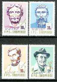 Albania 1989 Death Anniversaries set of 4 (writers & painters) unmounted mint SG 2428-31, Mi 2409-12*