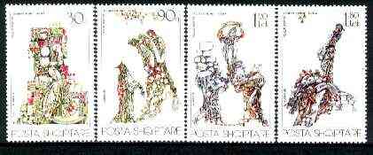 Albania 1991 Imprisonment of Rozafa (Folk Tale) set of 4 unmounted mint, SG 2495-98, Mi 2473-76*, stamps on literature, stamps on prison, stamps on security, stamps on fairy tales, stamps on 