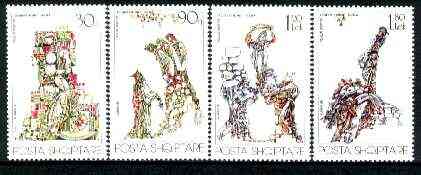 Albania 1991 Imprisonment of Rozafa (Folk Tale) set of 4 unmounted mint, SG 2495-98, Mi 2473-76*, stamps on , stamps on  stamps on literature, stamps on prison, stamps on security, stamps on fairy tales, stamps on 