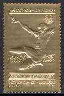 Bernera 1984 Olympic Games A38 value (Long Jump) embossed in 22 carat gold foil unmounted mint, stamps on , stamps on  stamps on olympics, stamps on sport, stamps on long jump