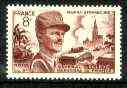 France 1953 Jacques-Philippe Leclerc (War hero) 8f red-brown unmounted mint SG 1171, stamps on ww2, stamps on militaria, stamps on personalities, stamps on tanks, stamps on  ww2 , stamps on 