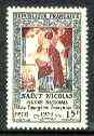 France 1951 Art Exhibition (St Nicholas) 15f unmounted mint SG 1126, stamps on arts, stamps on exhibitions, stamps on christmas