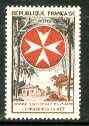 France 1956 Order of Malta Leprosy Relief 12f unmounted mint, SG 1287*, stamps on , stamps on  stamps on diseases, stamps on medical