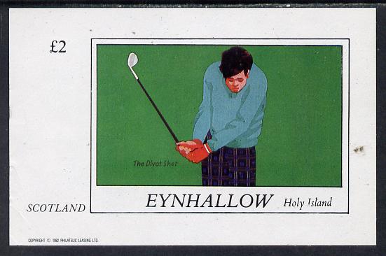 Eynhallow 1982 Golf (The Divot Shot) imperf deluxe sheet (Â£2 value) unmounted mint, stamps on , stamps on  stamps on golf  sport