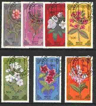 Mongolia 1986 Flowering Plants set of 7 cto used, SG 1719-25*, stamps on flowers